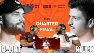B-Art 🇳🇱 vs RIVER' 🇫🇷 | GRAND BEATBOX BATTLE 2021 | Quarter Final|Brothers Reaction!!!