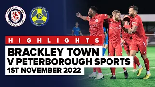 HIGHLIGHTS - Brackley Town 2 - 0 Peterborough Sports - 1st November 2022