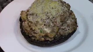 SAUSAGE STUFFED PORTABELLA MUSHROOMS