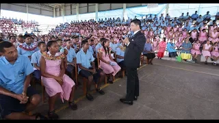 Fijian Attorney General officiates Gospel High School's Prefect Induction.