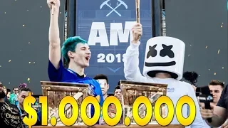 Ninja WINS 1 000 000$ in Fortnite Pro AM 2018 FINAL GAME