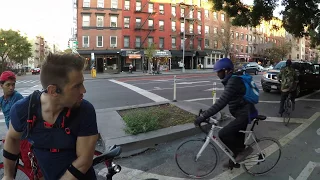 [Explicit Language] NYC Bike salmoner gets into argument with another cyclist