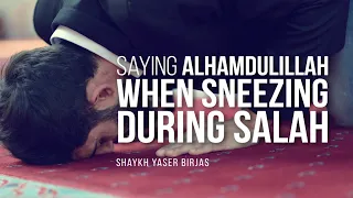 Do I Say Alhamdulillah When I Sneeze In Salah? | Shaykh Yaser Birjas | Faith IQ