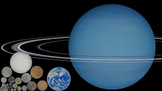 Solar System Size Comparison [Part 1] — The 35 largest objects in the solar system (2022)