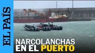 Horas antes del suceso, las narcolanchas se refugiaron del temporal en el puerto de Barbate