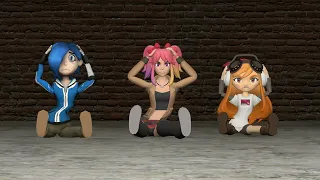 SMG4 trio girls in Clock Cleaners