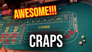 GREAT WINNING CRAPS SESSION! HITTING SO MANY NUMBERS!!!