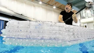 I Made An Entire Boat With Recycled Water Bottles!!