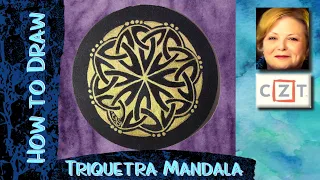 Celtic Knot Tutorial: How to Draw Trinity Knot Zendala (Triquetra Mandala)