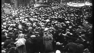 Lenin and Stalin during Russian Revolution in Moscow,in Soviet Union HD Stock Footage