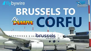 MSFS | Brussels to the brand new FlyTampa CORFU on VATSIM with the latest flybywire A32NX EXP build!