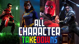 Gotham Knights | All Characters Takedowns | Robin | Batgirl | Red Hood | Nightwing