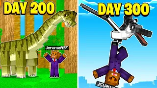 I Survived 300 Days In Jurrasicraft Minecraft (Here's What Happened)