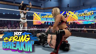 WWE 2K24 THEA HAIL VS BELAIR DAVENPORT NXT WOMENS CHAMPIONSHIP REMATCH| NXT SPRING BREAKIN