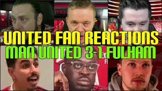 UNITED FANS REACTION TO MAN UNITED 3-1 FULHAM | FANS CHANNEL