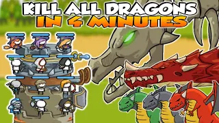 GROW CASTLE: ALL DRAGONS in 4 MINUTES! Dark Elf is so OVERPOWER
