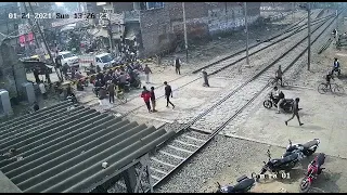 Railway Level Crossing Accident Captured live