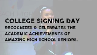 2018 College Signing Day with Mrs. Obama will be on May 2 in Philly!