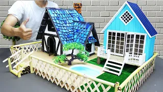 2 schönes Haus mit Pappe bauen || Eis am Stiel-Sticks Haus || Traumhaus #36