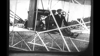 Test Flight of the Wright Brothers Military Airplane - 1909