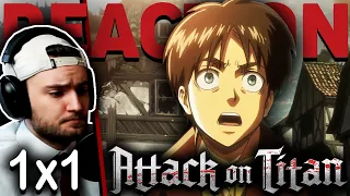 I was NOT ready.. | Attack on Titan 1x1 REACTION!! | The Fall of Shiganshina, Part 1