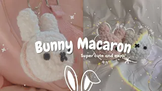 Crochet Miffy bunny macaron tutorial! || Bunny macaron keychain