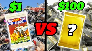 $1 vs $100 Football Card Product!