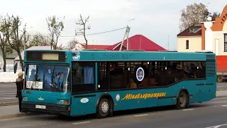 МОЛОДЕЧНО. Поездка на автобусе МАЗ 103.060, Г/№ AA 7362-5, маршрут 1 (09.01.2022)