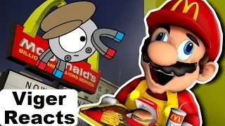 Viger reacts to SMG4's "Mario Works at McDonalds"