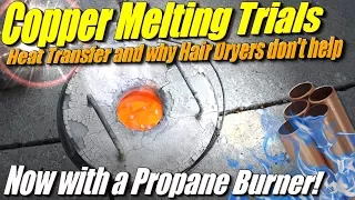 Copper Melting Trials: Using a Propane Burner to try to melt copper in the Mini Metal Foundry