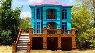 Build Most Creative Three-Story Mud Tiny House [Full Video]