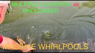 multiple whirlpools! unclogging culverts. Northern Territory #17 4/30/23