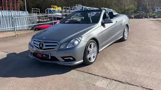 2011 Mercedes E220CDI AMG Sport Convertible on sale at TVS Car Sales