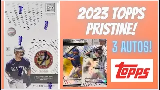New Release! 2023 Topps Pristine Hobby Box 3 Autos * Top Rookie Cards Pulled & RC #'d Parallels **