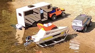 RC JET BOAT(PRO BOAT) & SCALE BOAT HORS BORD,CAMPER TRAILER ADVENTURE.