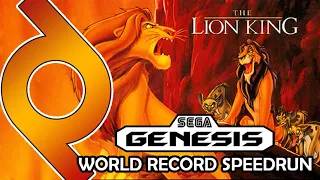 The Lion King (Genesis) - World Record Speedrun 12:40 [Any% Difficult]