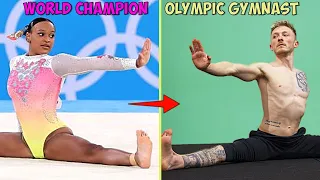 Men Attempt 'Rebeca Andrade's' Floor Routine! {World Champion} | Nile Wilson