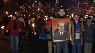 Марш до Дня народження Степана Бандери / Київ 1 січня 2010 року