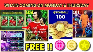 What Is Coming On Monday & Next Thursday In eFootball 2024 !! 7th Anniversary Campaign, Free Coins🤩