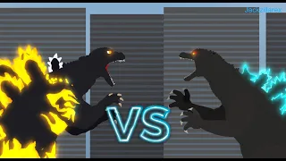 Burnning godzilla vs Godzilla Final Wars (stick nodes animation)