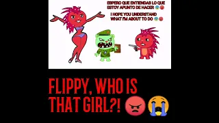 FLIPPY, WHO IS THAT GIRL?! 😠😱😭 #happytreefriends2022 #htf #flippyxflaky #shorts