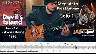 Meagdeth Devil's Island Guitar Solo Dave Mustaine Chris Poland (With TAB)