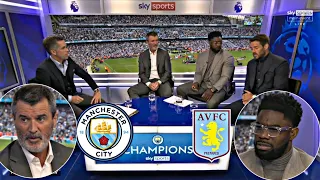 Man City vs Aston Villa 3-2 Post Match Analysis by Roy Keane,Micah Richards and Jamie Redknapp