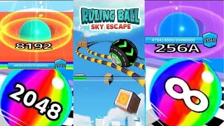 Ball Run 2048 Merge Number vs Ball Run Infinity vs Rolling Ball : Sky Escape iOS Gameplay