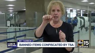 Banned items confiscated by TSA