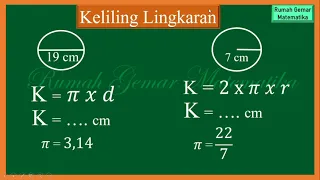 CARA MENGHITUNG KELILING LINGKARAN #kelilinglingkaran