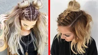 How to make Mohawk Braid Top Knot hairstyle | Braided top knot bun