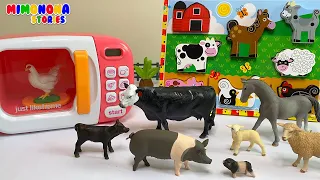 Microondas de Juguete y Animales dela Granja 🐮🐷 Juegos para niños ✨ Mimonona Stories