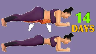 14-DAY PLANK CHALLENGE FOR FULL BODY FAT BURN (Smaller Waist and Flat Abs)