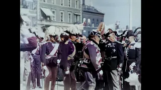 [4k, 60fps, colorized] (1901) King Edward VII visits 32 royal cousins in Denmark.